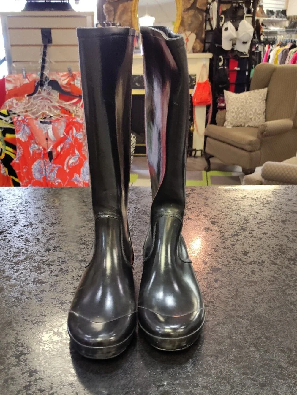 Michael Kors Black Tall Rain Boots